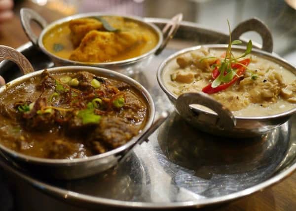 Sharing plates at the Curry Leaf Cafe