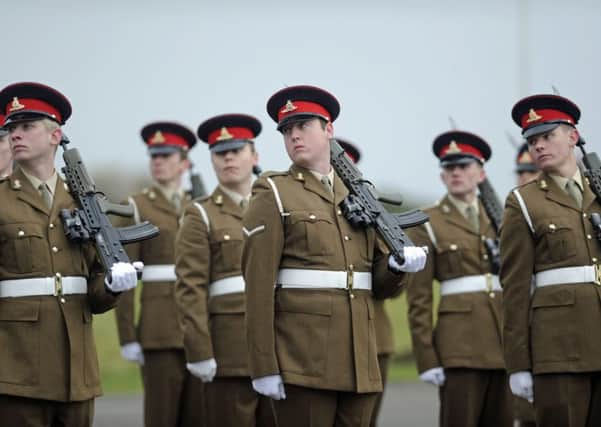 Soldiers of the 16th Regiment Royal Artillery take part in a re-unification parade of their regiment and associated batteries at Thorney Island. Picture Ian Hargreaves (161299-4) PPP-161118-183529006
