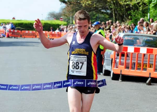 Adam Kirk-Smith was first over the line in the 2016 prom 10k / Picture by Kate Shemilt