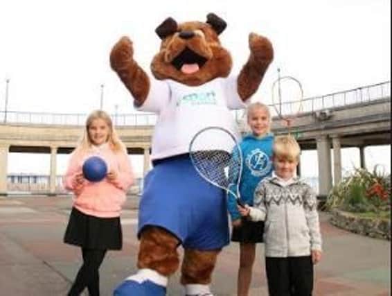 Sport Eastbourne's mascot - Dash the Dog