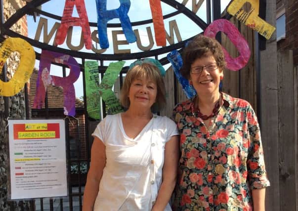Artists Lyn Leese, left, and Deirdre Carolin at Rustington Museum