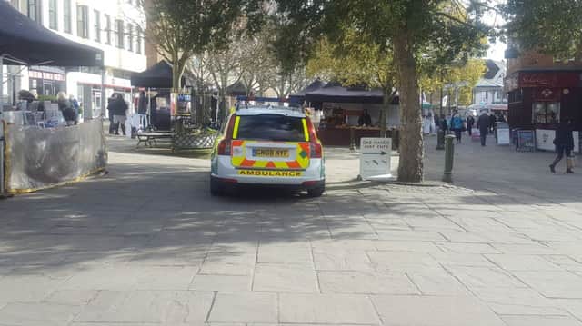 Horsham town centre after reports of a 'serious incident' SUS-170203-112849001