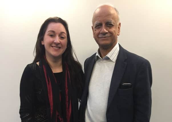 Samantha Blake with Professor Shakeel Qureshi. Picture: NHS