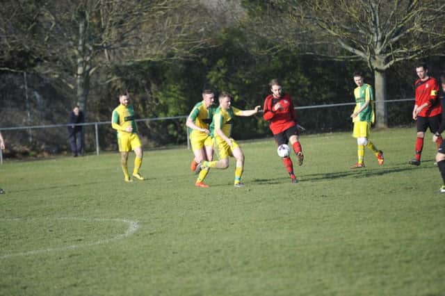Action from Rye Town's last outing, a 5-0 victory at home to Westfield II on February 18.