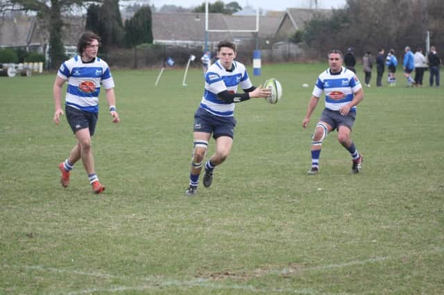 Hastings & Bexhill in possession during their London & SE Junior Vase defeat to Old Whitgiftians last weekend. Picture courtesy Karen Walker