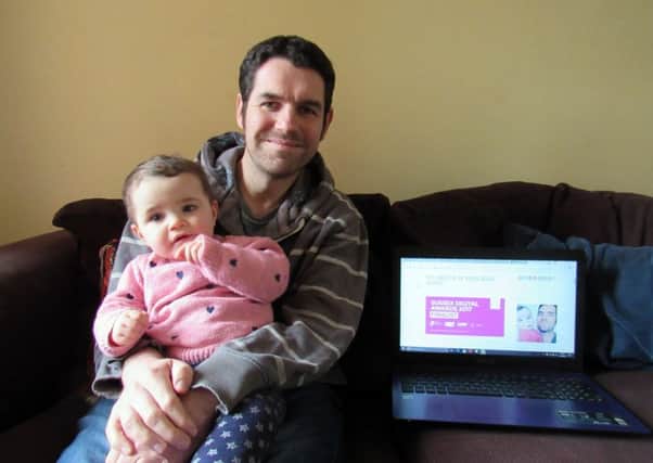 Blogger Tom Briggs and daughter Amelie
