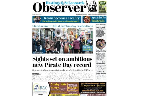 Hastings Observer front page, 03-03-17 SUS-170303-094226001