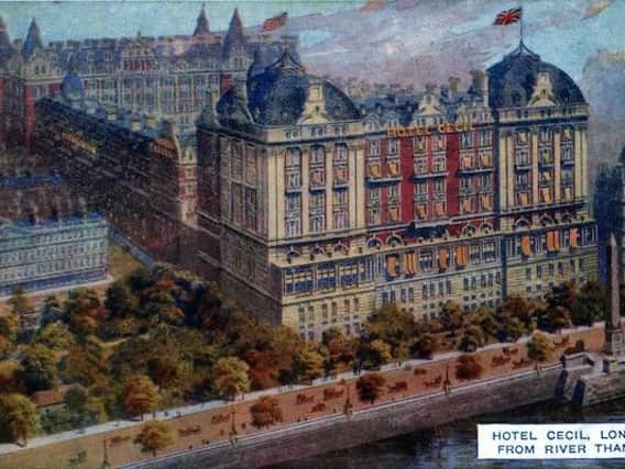 The Hotel Cecil on Londons Embankment. Note Cleopatras Needle in the foreground. The hotel entrance was in the Strand. A girl whod worked at the Newhaven hotel in 1898 disappeared from the Cecil in 1908.