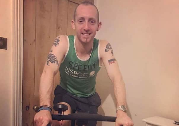 Phil Payne is taking on a cycling challenge after suffering a near-fatal accident. Picture: NSPCC