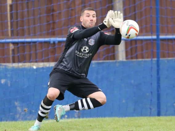 Hastings United goalkeeper Lenny Pidgeley. Picture courtesy Scott White