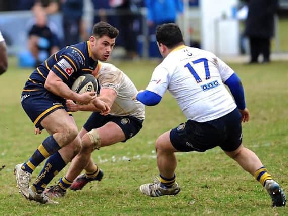 Ben Loosmore bagged Raiders opening try against Taunton Titans this afternoon. Picture by Stephen Goodger