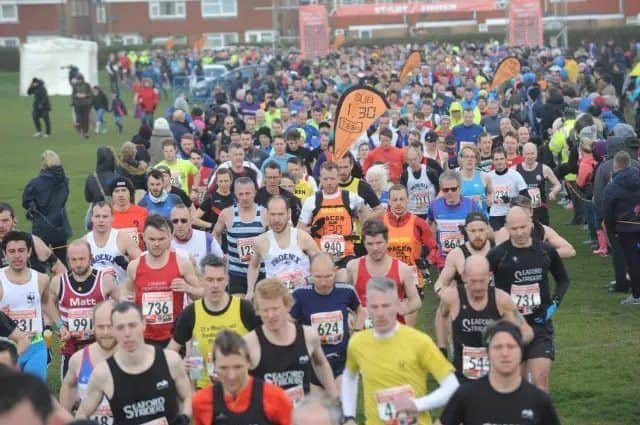 Runners in Eastbourne's Half Marathon, photo by Jon Rigby SUS-170603-095456001