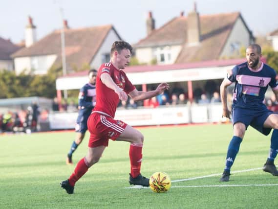 Charlie Williamson was handed his first full league start for Worthing on Saturday. Picture by Marcus Hoare