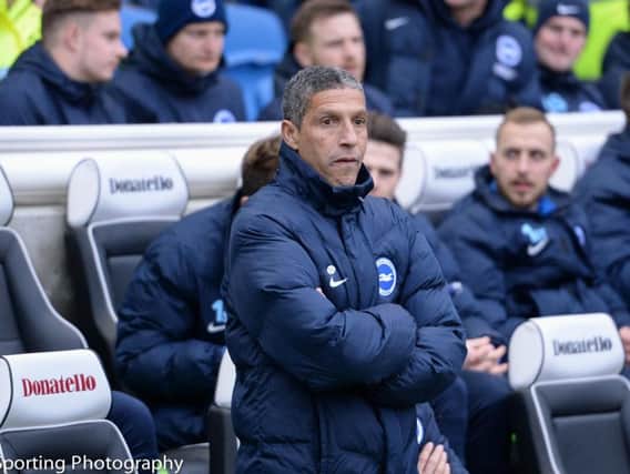 Albion boss Chris Hughton.  Picture by Phil Westlake (PW Sporting Photography)