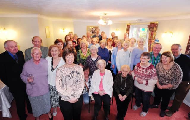 Manager Lyn Towler, front, was given a party by residents of Homesteyne House to say goodbye. Picture: Kate Shemilt ks170132-1