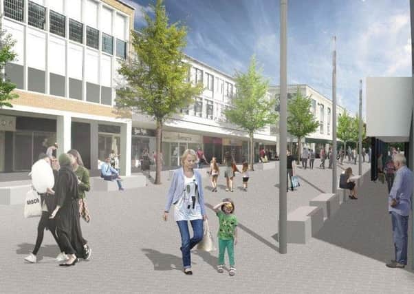 Proposed improvements to the Queensway, Crawley (photo submitted).