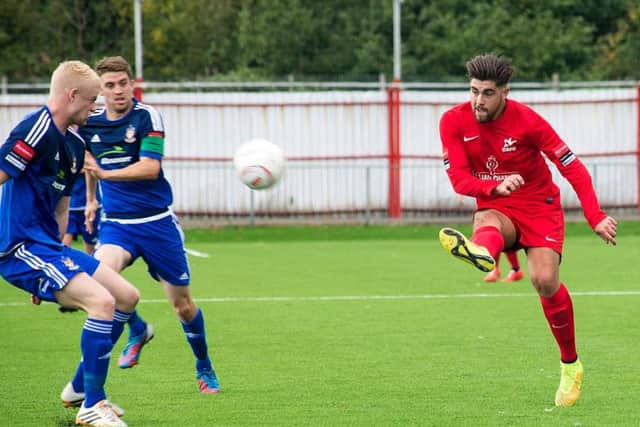 Dan Summers in action for Carshalton Athletic against Worthing last season