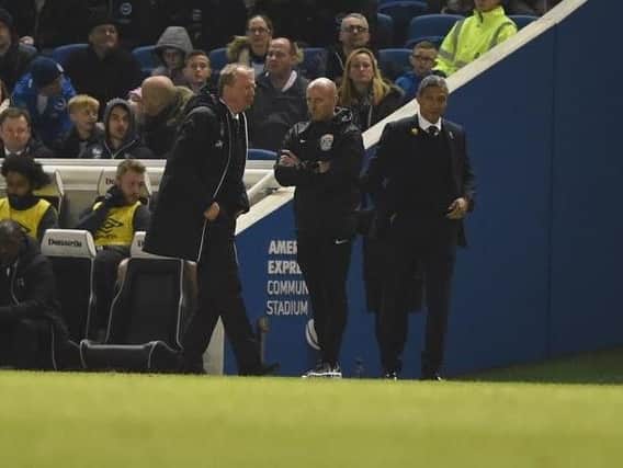Albion boss Chris Hughton and his Derby County counterpart Steve McClaren