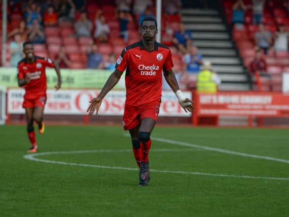 Enzio Boldewijn netted for Crawley Town this afternoon.