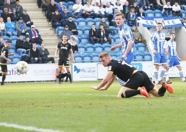 Pompey front man Eoin Doyle scored in Saturday's 4-0 win at Colchester Picture: Joe Pepler