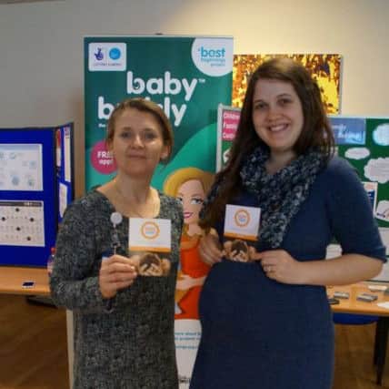 Head of Midwifery at Western Sussex NHS Foundation Trust, Tracey Mudd with Faye Rogers, Communications Manager for Start of Life at West Sussex County Council, at 1,001 Critical Days Manifesto for West Sussex (photo submitted).