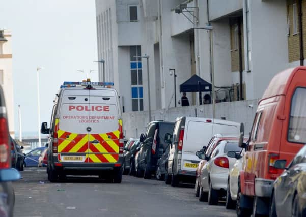 Police at Undercliff, St Leonards SUS-170313-124652001