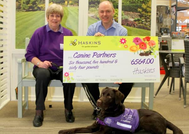 Canine Partners is extremely grateful to Haskins Roundstones staff and customers for raising so much money through their Wishing Well Appeal