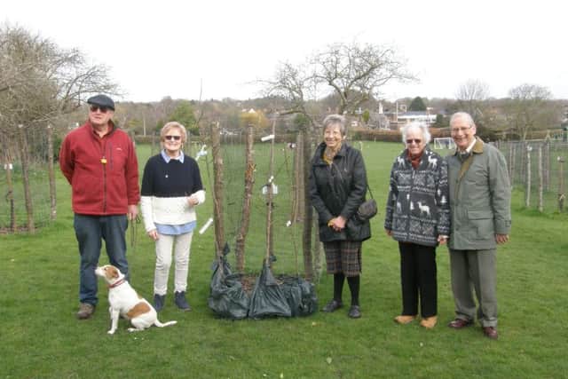Six more trees have been planted to complete the orchard on Memorial Playing Field