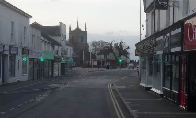 The newly reopened Hailsham High Street, which had been closed to traffic since July last year
