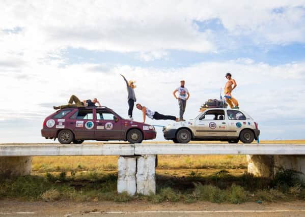 Max White and six of his pals have already crossed 37 countries in the budget Gumtree cars