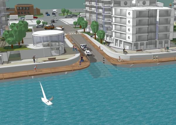 An impressions shows what a slipway at Humphrey's Gap might look like