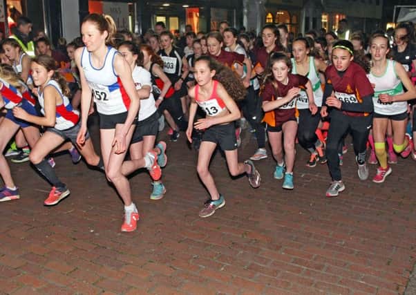 Action from the secondary girls' race / Picture by Derek Martin