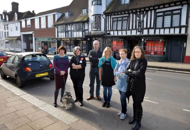 Parking in Battle High Street.  Some of the local business owners are pictured in the High Street. SUS-170314-115642001