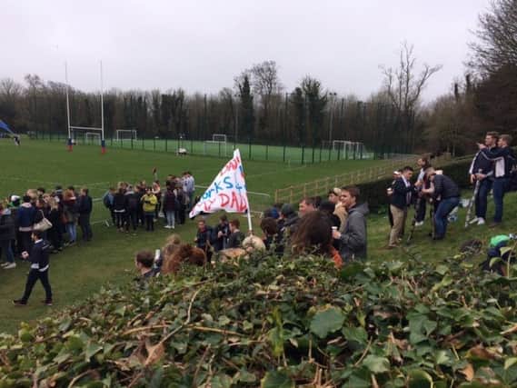 The rugby match between Sussex and Brighton universities ended in violence (Photograph: Daniel Green) SUS-170320-120656001