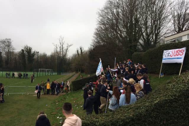 The rugby match between Sussex and Brighton universities ended in violence (Photograph: Daniel Green) SUS-170320-120707001