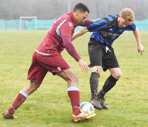 Action from Little Common's 7-1 win over Langney Wanderers in last month's reverse fixture. Picture courtesy Jon Smalldon