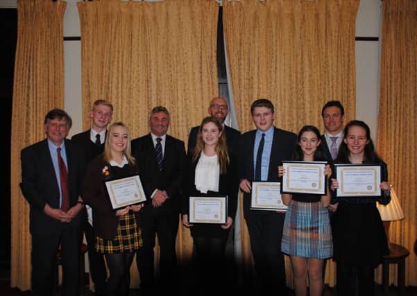 Students (pictured) who received the awards. Picture: Rotary Club