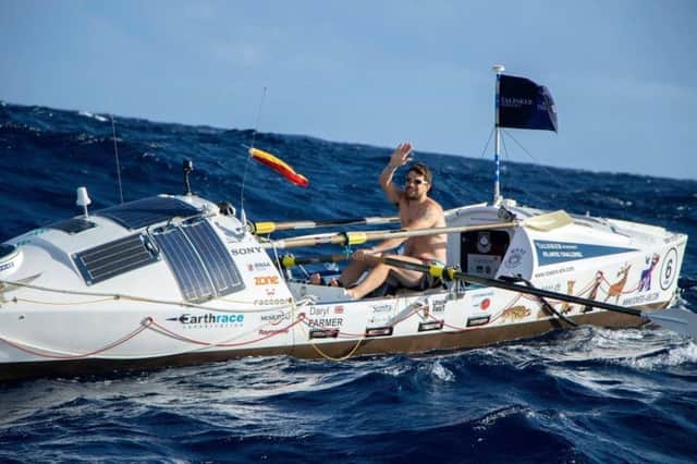 Daryl Farmer raised thousands for charity after completing a solo-voyage across the Atlantic SUS-170321-133510001