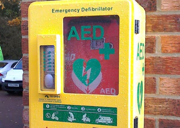 A picture of a similar defibrillator cabinet. Picture: Tony Parris