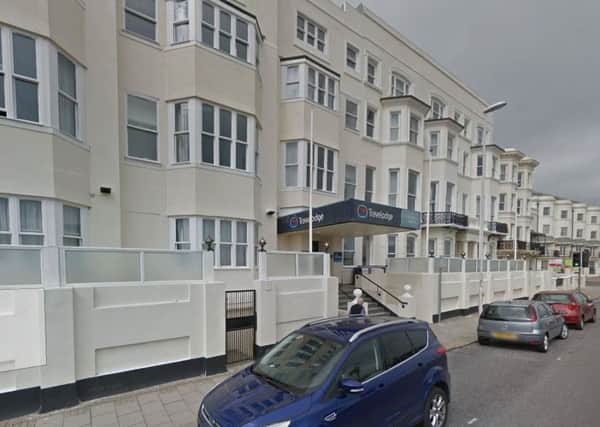 Two people are reportedly trapped in the lift of the Travelodge in Marine Parade, Worthing. Picture: Google Earth