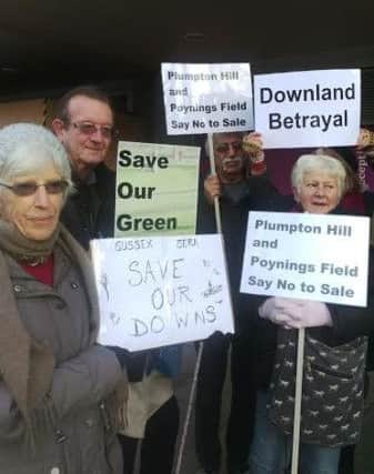 Protest over downland sale (Picture: Brenda Pollack)