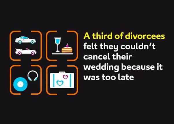 Half of divorced Brits considered leaving their partner at the altar