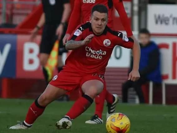 Dean Cox in action for Crawley Town