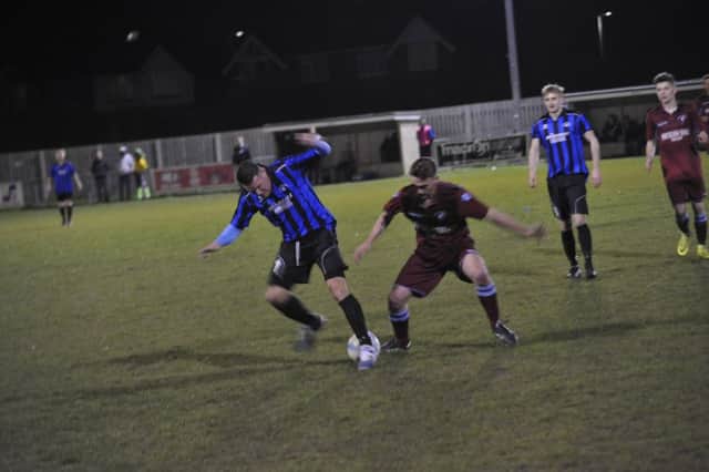 Action from Little Common's 3-1 win away to Langney Wanderers on Tuesday night.