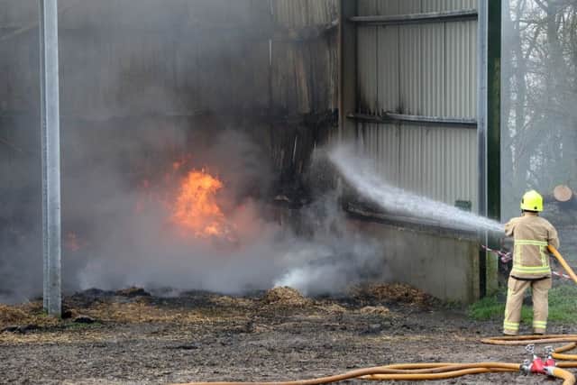 Fire crews tackled the blaze yesterday. Picture: Eddie Mitchell