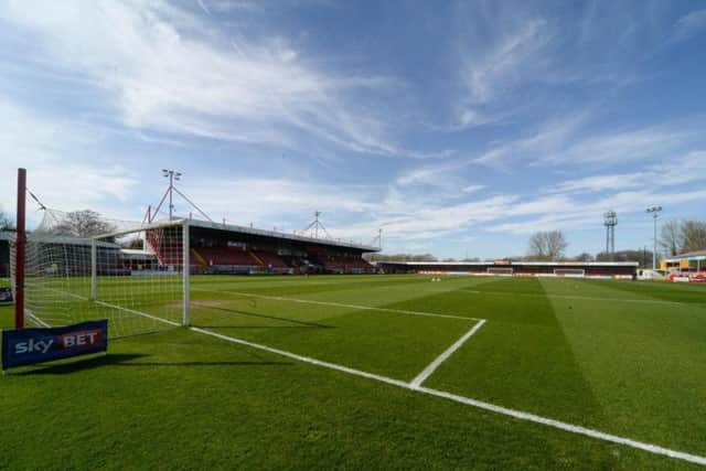 A sunny Checkatrade Stadium before the game started.