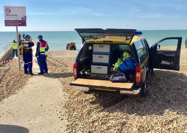 Police are helping the Coastguard with the search. Picture: Eddie Mitchell SUS-170325-104956001