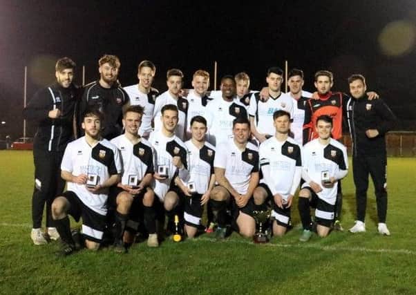 Pagham Under-21s celebrate their title / Picture by Roger Smith