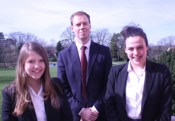From left, Ellie Bostock-Smith, Matthew Oliver and Grace Stannard