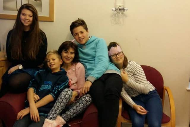 Amanda spending Christmas in hospital with her four children